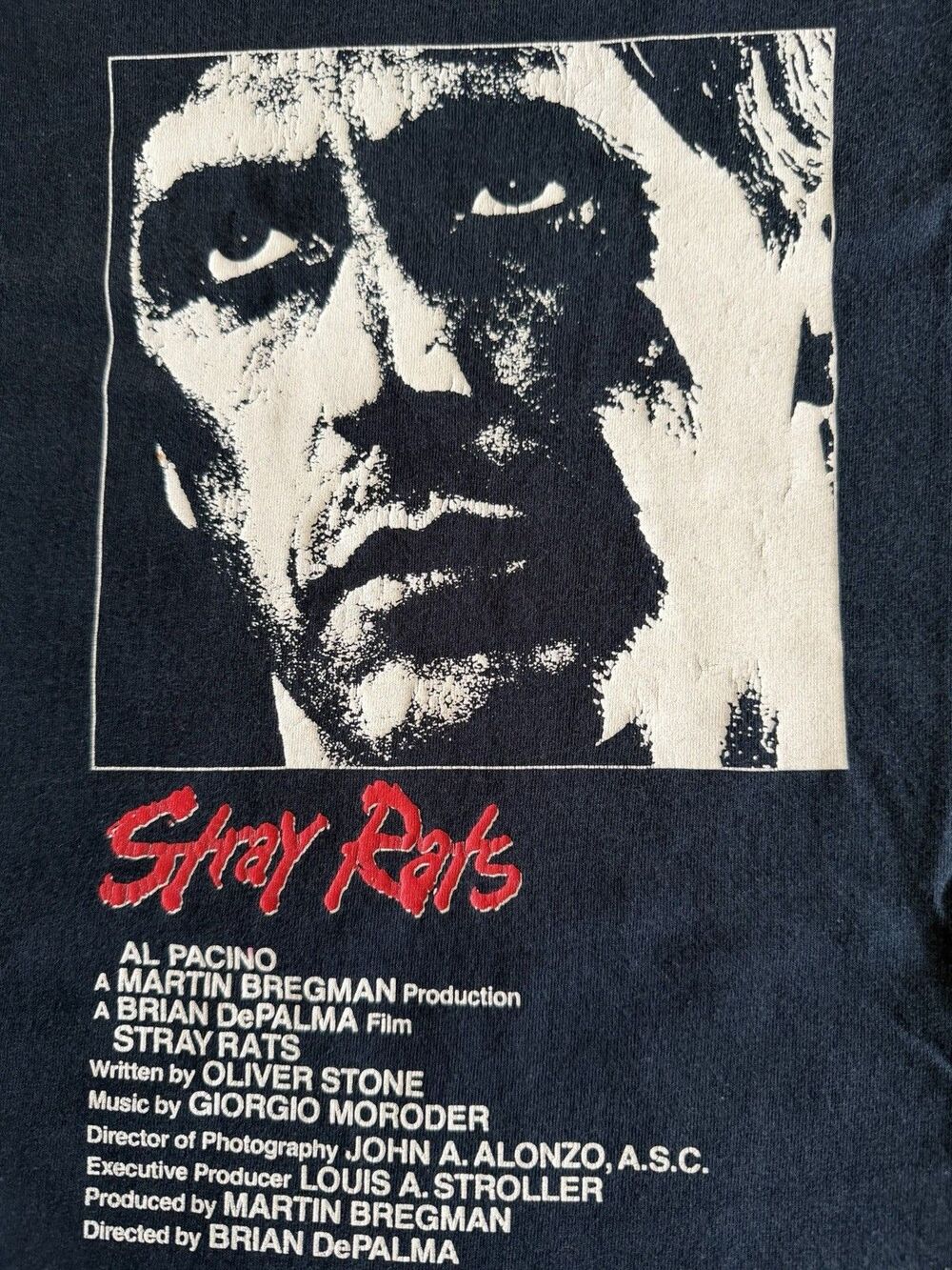 Stray Rats Streetwear Skater Al Pacino Movie Graphic Black T Shirt Medium USA